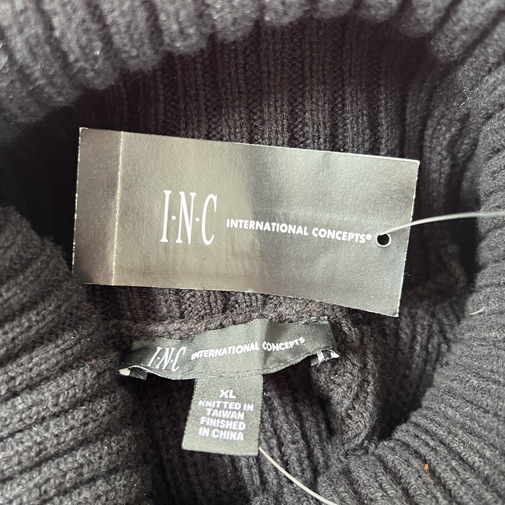 INC Black Knit Sweater Dress